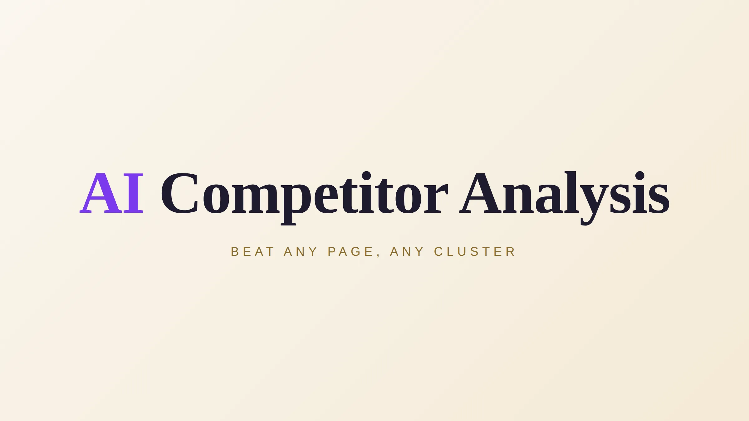 AI competitor analysis for SEO workflow guide title card