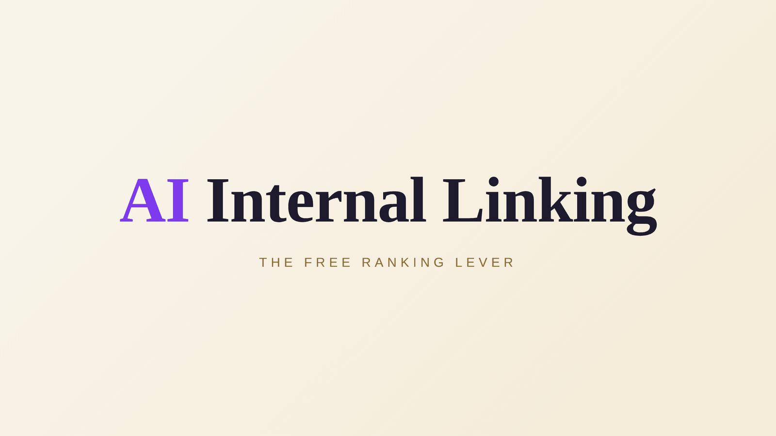 AI internal linking strategy workflow guide title card