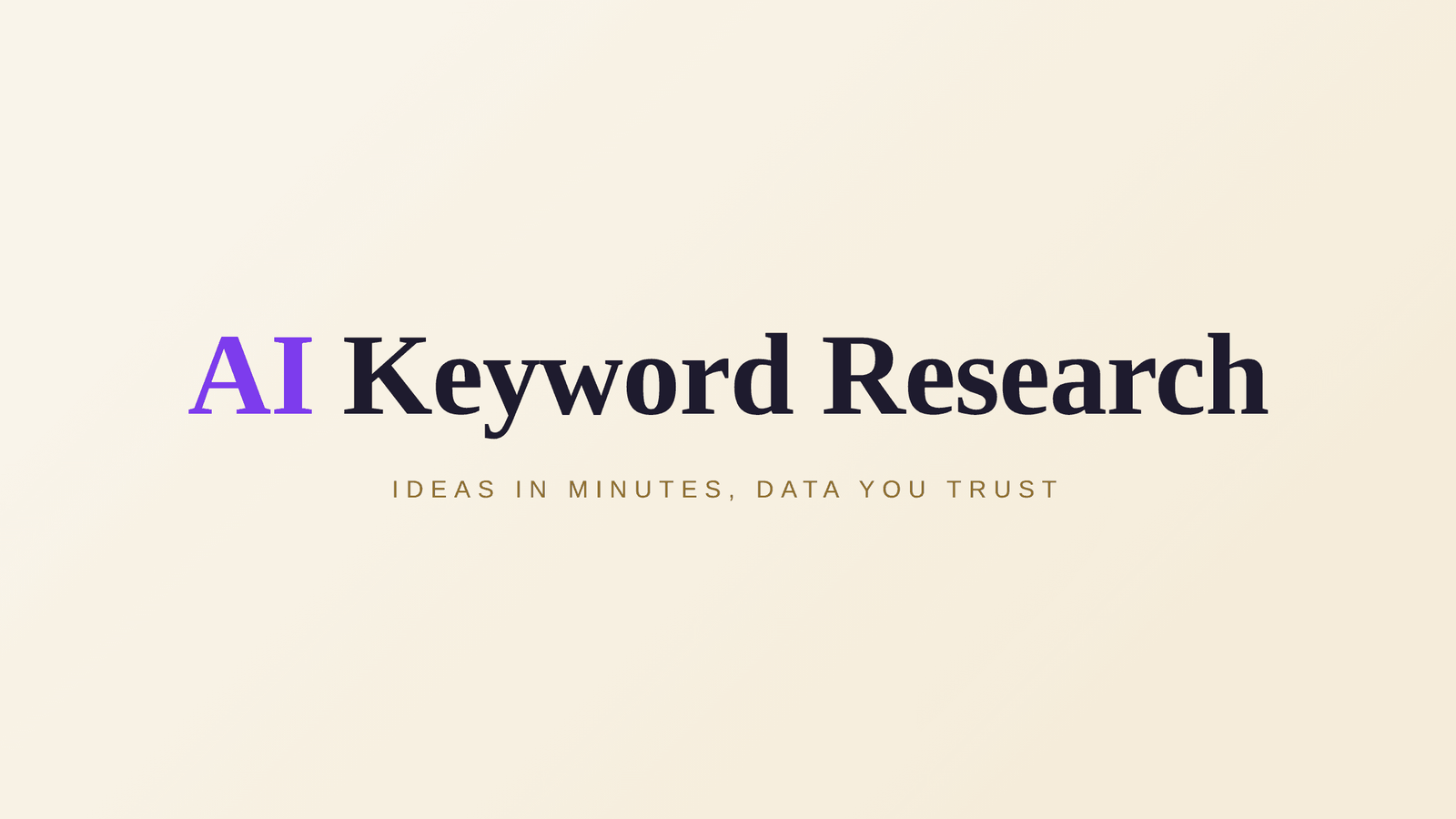 AI keyword research workflow guide title card