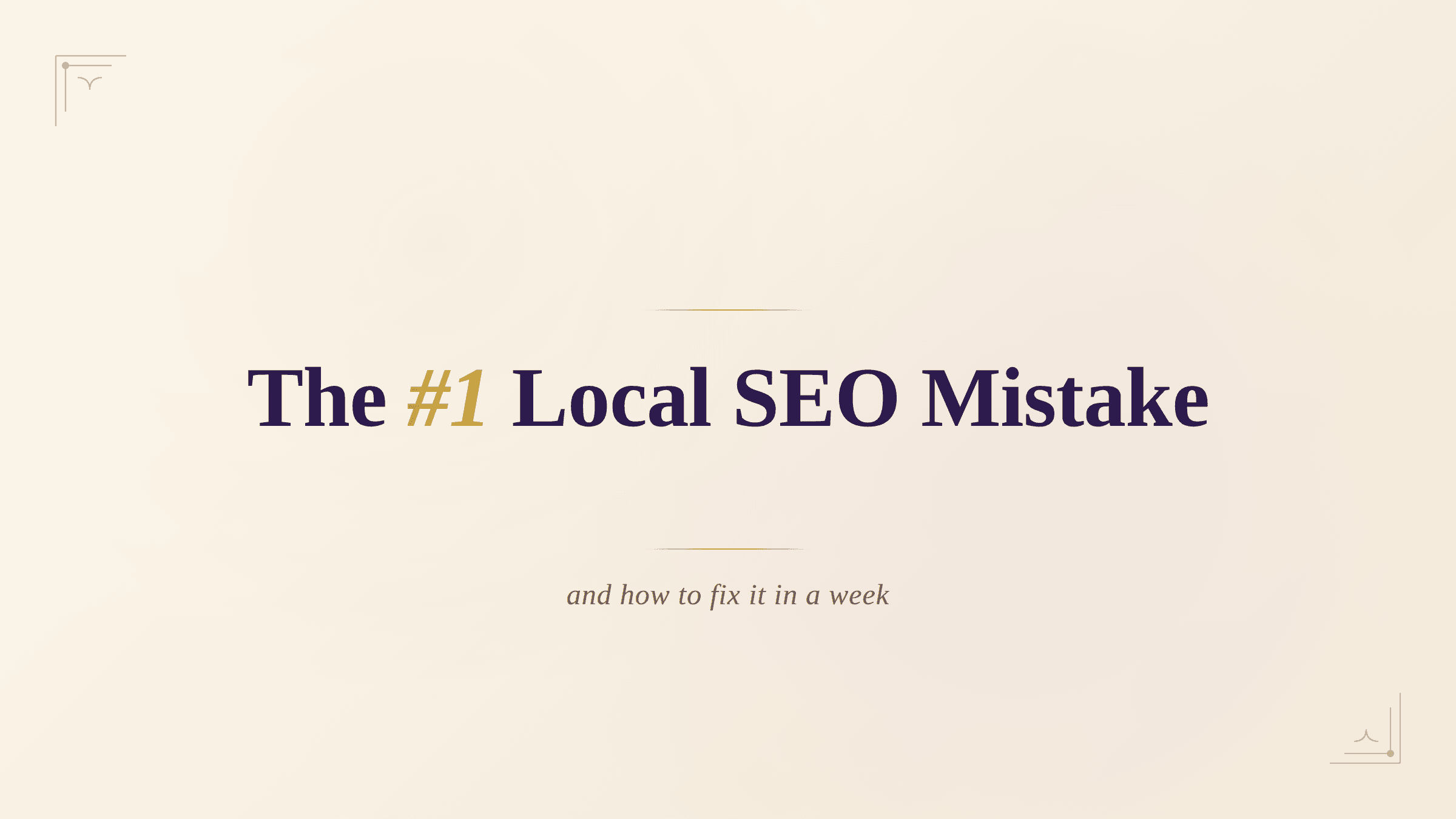 Why the Google Business Profile is the mistake that matters most